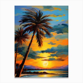 Sunset At The Beach 9 Canvas Print