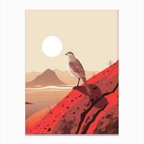 Minimalist Grouse 3 Illustration Canvas Print