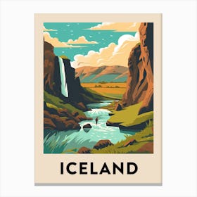 Vintage Travel Poster Iceland 10 Canvas Print