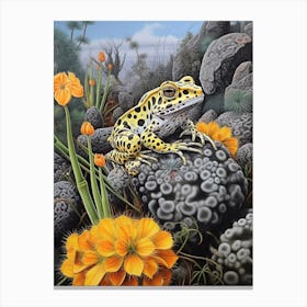 Pacman Frog Botanical 1 Canvas Print