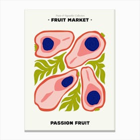 The Fruit Market Passion Fruit Illustration Maximalist Canvas Print