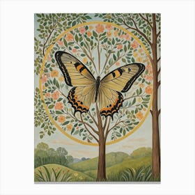 Butterfly In A Tree Canvas Print