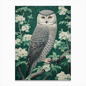 Ohara Koson Inspired Bird Painting Owl 1 Canvas Print