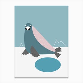 Seal scandinavian style Canvas Print