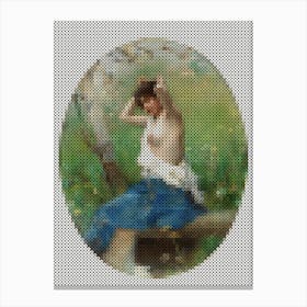 Refreshment By The Fountain – Emil Auguste Pinchart Canvas Print