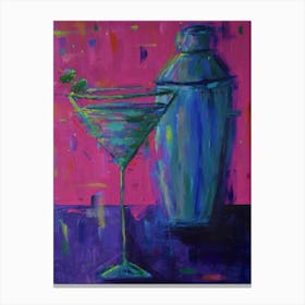 Cocktail In Pink & Purple Canvas Print