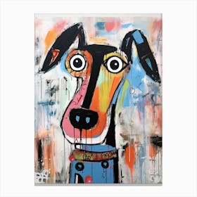City Paws and Whiskers: Dogs in Neo-Expressionism Canvas Print