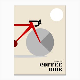 Coffee Ride I - Red Canvas Print