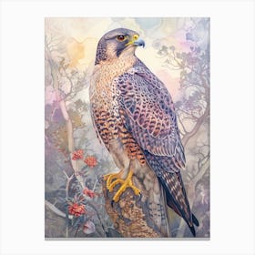 Peregrine Falcon Bird Feathers Canvas Print