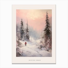 Dreamy Winter Painting Poster Whistler Canada 3 Canvas Print