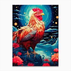 Rooster Painting Canvas Print