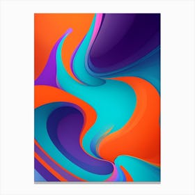 Abstract Colorful Waves Vertical Composition 49 Canvas Print