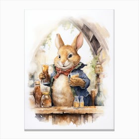 Bunny Kitchen Rabbit Prints Watercolour 2 Canvas Print