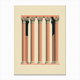 Library Of Celsus Illustration 1 Canvas Print
