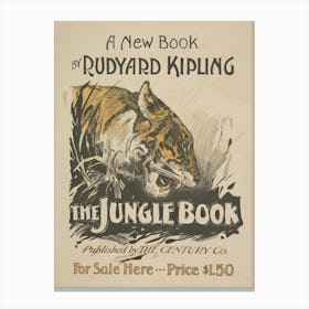 The Jungle Book Cover Poster 1911 Canvas Print