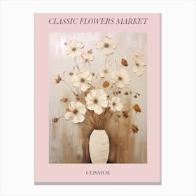 Classic Flowers Market  Cosmos Floral Poster 1 Canvas Print