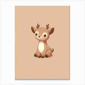 Cute Deer New Baby Baby Shower Gift Print Canvas Print