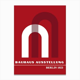 Bauhaus Red Exhibition 2 Canvas Print