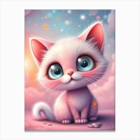 Pinky Pinkerton and the Magical Whisker Quest: A cute Kitten Artwork For Kids Canvas Print