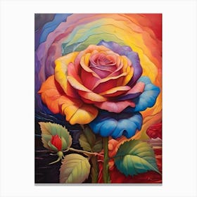 Rainbow Rose 6 Canvas Print