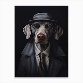Gangster Dog Weimaraner 2 Canvas Print