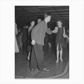 Dancers At Large Dance Hall In San Diego, California By Russell Lee Canvas Print