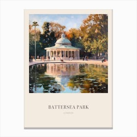 Battersea Park London United Kingdom 5 Vintage Cezanne Inspired Poster Canvas Print