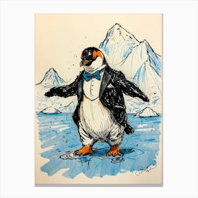 Penguin In Tuxedo 1 Canvas Print