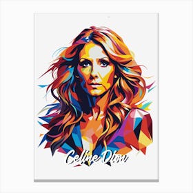 Celine Dion 01 Portrait Music WPAP Pop Art Canvas Print