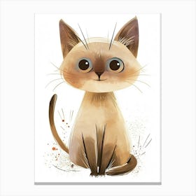Oriental Shorthair Cat Clipart Illustration 4 Canvas Print