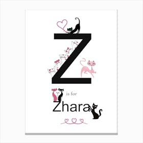 Z Is For Zara Canvas Print