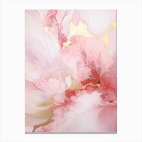 Pink And White Flow Asbtract Painting 5 Canvas Print