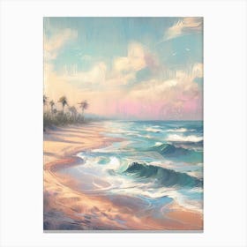 Sunset On The Beach Canvas Print