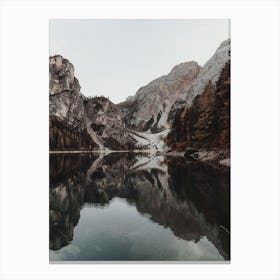 Moody Mountain Lake Canvas Print