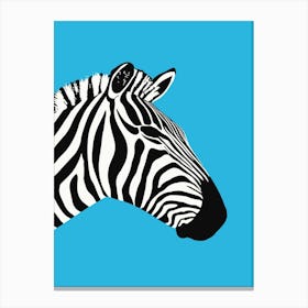 Zebra Head Canvas Print