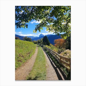 Narrow Road though the Mountains Canvas Print