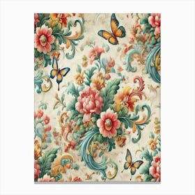 Floral Wallpaper 13 Canvas Print