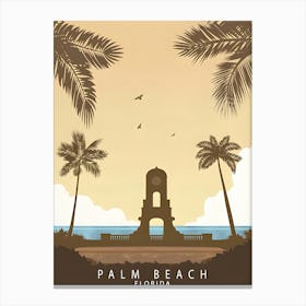 Palm Beach FloridaTravel Poster Canvas Print