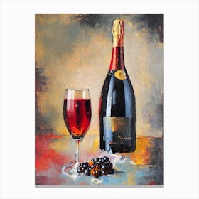 New Zealand Sparkling Wine 1 Oil Painting Cocktail Poster Canvas Print