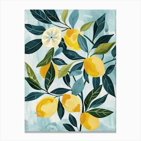Lemon Tree Flat Illustration 4 Canvas Print