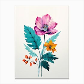 Watercolor Flowers 36 Canvas Print