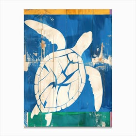 Sea Turtle 2 Cut Out Collage Canvas Print