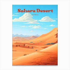 Sahara Desert Egypt Dune Modern Travel Illustration Canvas Print