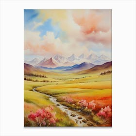 Landscape With Mountains 2 Canvas Print