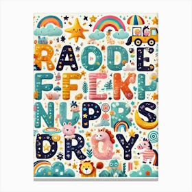 Alphabet For Kids Canvas Print