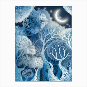 Night In The Forest Canvas Print