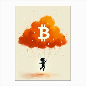 Bitcoin Cloud Canvas Print