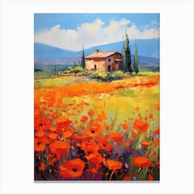 Poppies In The Field 9 Canvas Print