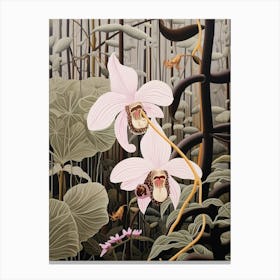 Flower Illustration Monkey Orchid 2 Canvas Print