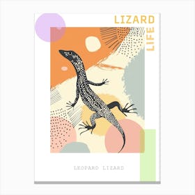 Leopard Lizard Abstract Modern Illustration Poster Canvas Print
